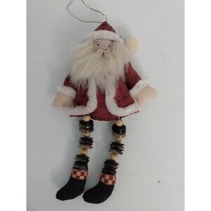 Vintage Handmade Santa Christmas Ornement